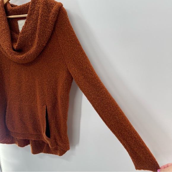 Anthropologie Angel of the North Earthy Brown Cowl Neck Tunic Style Sweater L - Picture 3 of 11